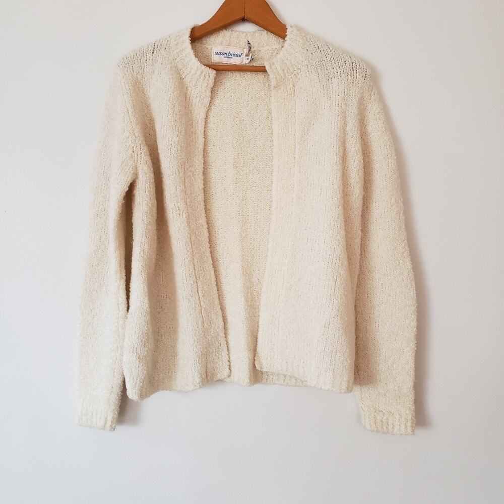Vintage Wool Susan Bristol Sweater Cream Cardigan Medium
